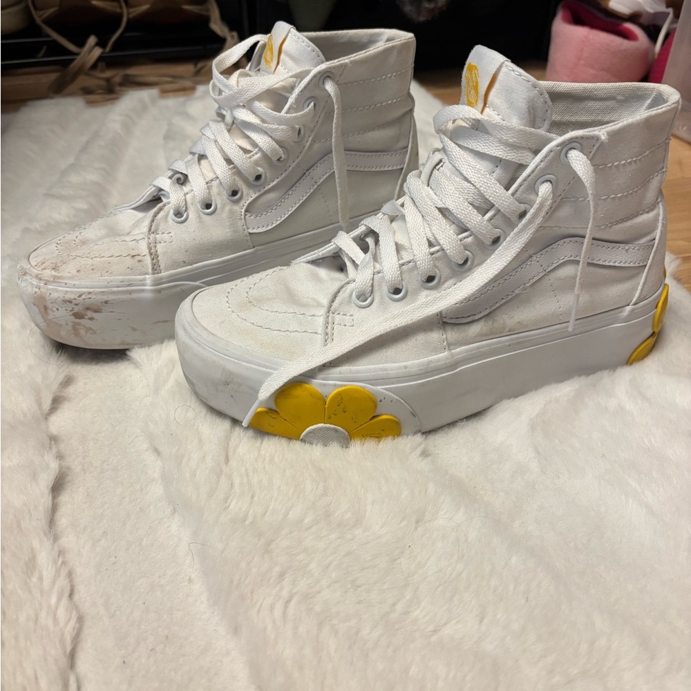 Vans White High-Top Sneakers